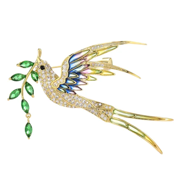 Cài Áo Nữ Meri Green Bird BR19 Màu Xanh