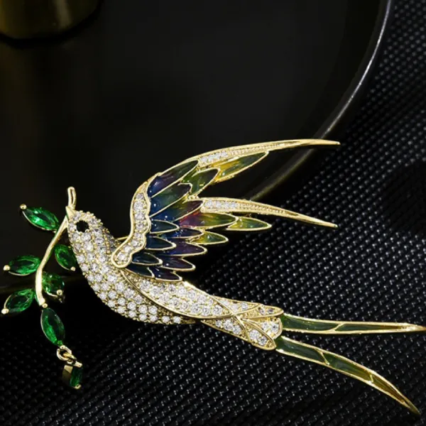 Cài Áo Nữ Meri Green Bird BR19 Màu Xanh