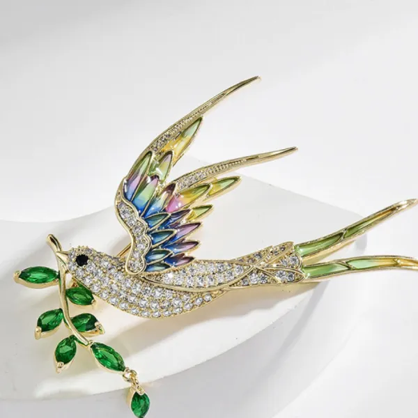 Cài Áo Nữ Meri Green Bird BR19 Màu Xanh