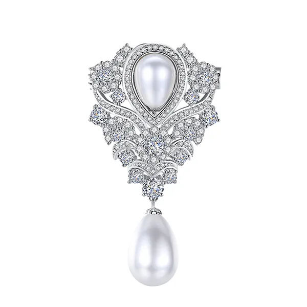 Cài Áo Nữ Meri Royal Glow BR161 Màu Bạc
