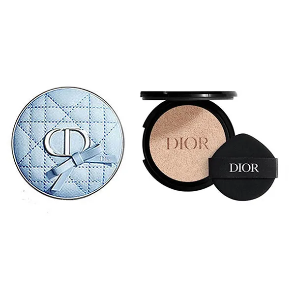 Combo Case Vỏ Xanh + Lõi Phấn Nước Dior Limited Forever Skin Glow Cushion Tone 0N