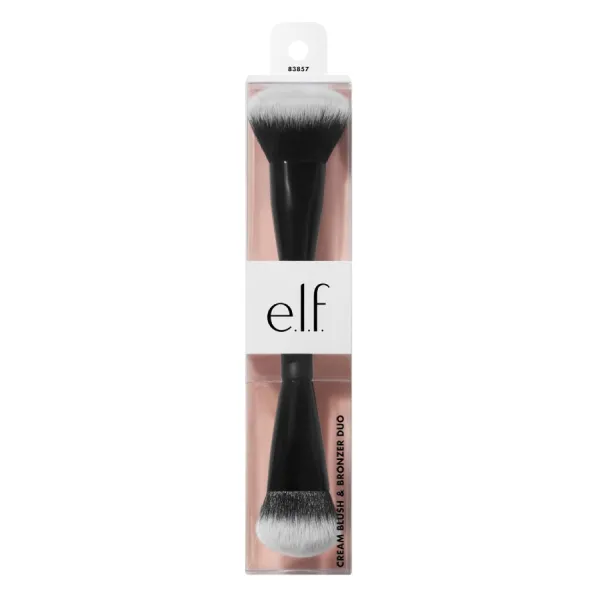 Cọ Trang Điểm Hai Đầu E.L.F Cream Blush & Bronzer Duo Brush Màu Đen