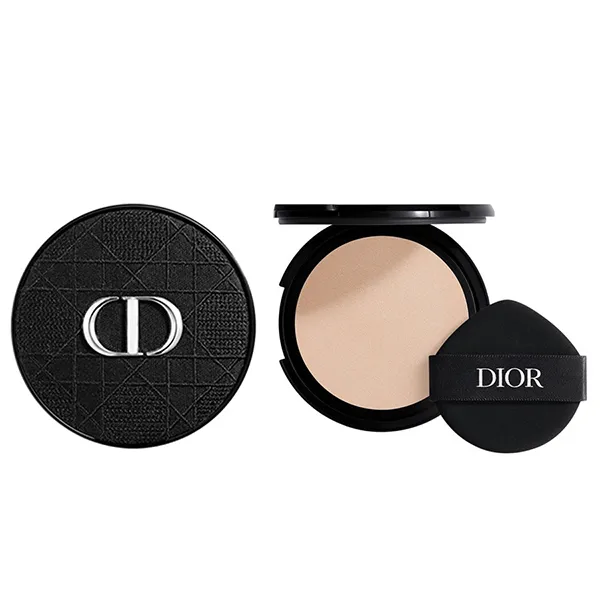 Combo Case Dior Forever Embroidered Cannage + Lõi Phấn Nước Dior Forever Hydra Glow Cushion Tone 0N