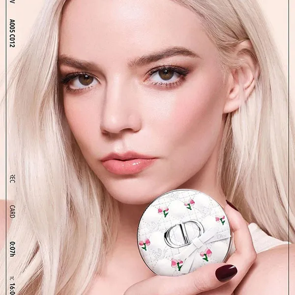 Combo Case Vỏ Trắng + Lõi Phấn Nước Dior Limited Forever Skin Glow Cushion Tone 1N