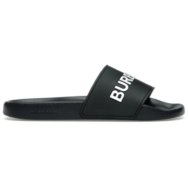 Dép Nam Burberry Logo Slides Optic Black White 80535011 Màu Đen Trắng Size 41