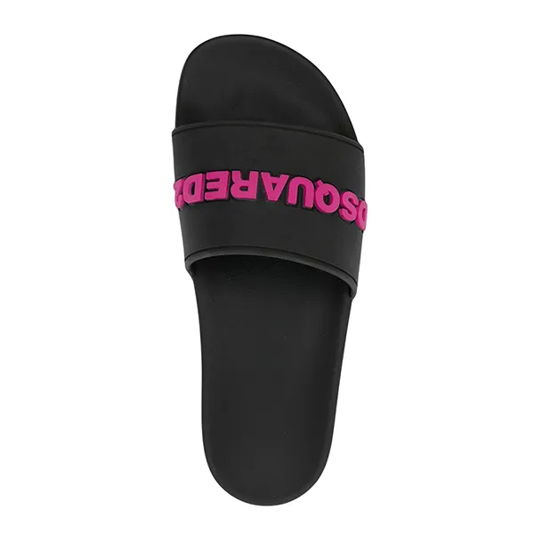 Dép Dsquared2 Flip Flops With Embossed Logo Màu Đen - Hồng Size 39