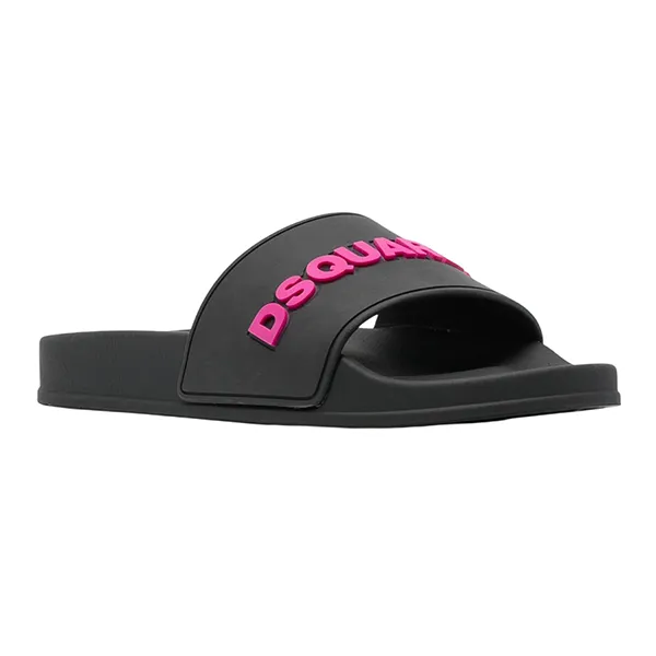 Dép Dsquared2 Flip Flops With Embossed Logo Màu Đen - Hồng Size 39