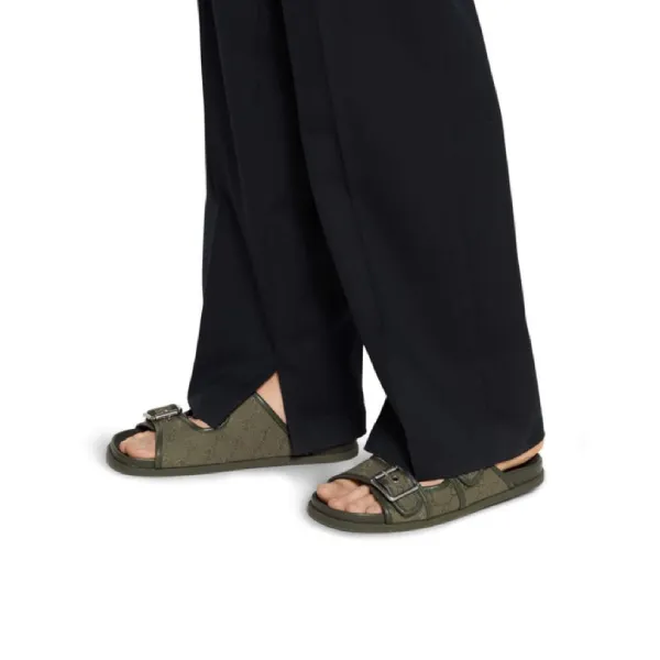 Dép Nam Gucci Buckle GG Canvas 831830 FAD71 8746 Màu Xanh Green Size 40