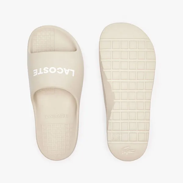 Dép Nam Lacoste Men's Branded Serve Slide 2.0 47CMA0015 00 18C Màu Trắng Size 9