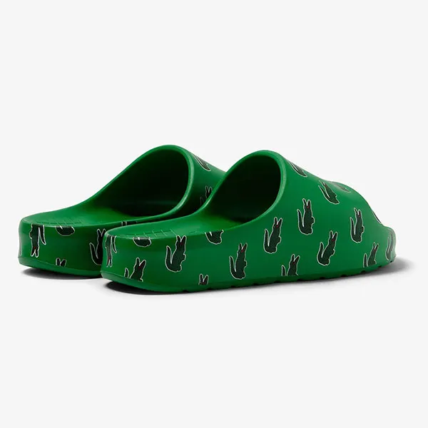 Dép Nam Lacoste Men's Serve Slide 2.0 Sandals With Color Details 46CMA0043 AG9 Màu Xanh Green Size 8