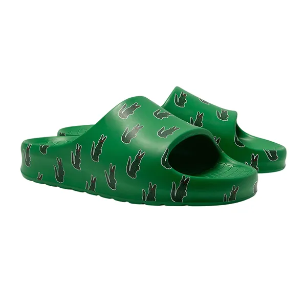 Dép Nam Lacoste Men's Serve Slide 2.0 Sandals With Color Details 46CMA0043 AG9 Màu Xanh Green Size 8