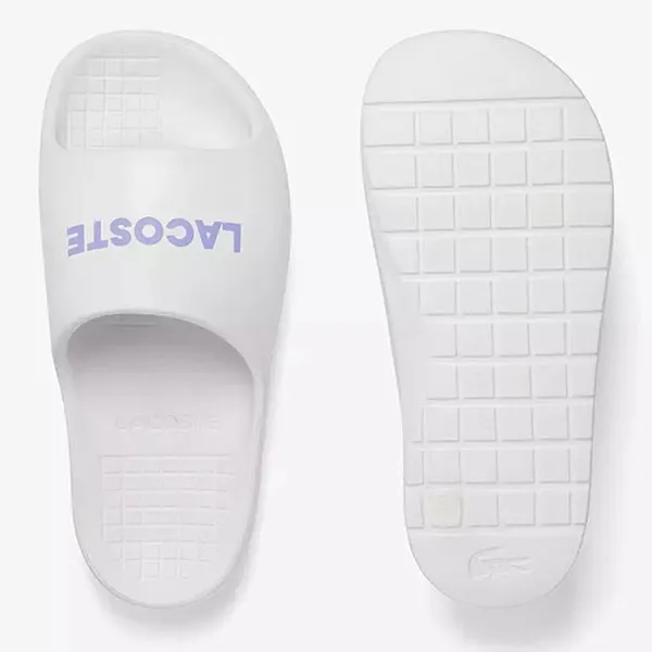 Dép Nữ Lacoste Women's Serve Slide 2.0 White/Light Purple 33BA8SHEF96962GS Màu Trắng Size 3