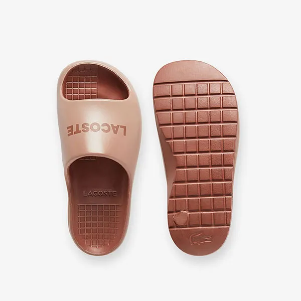 Dép Nữ Lacoste Women's Serve Slide 2.0 Brown 0100-LAC49CFA0028 Màu Nâu Size 3