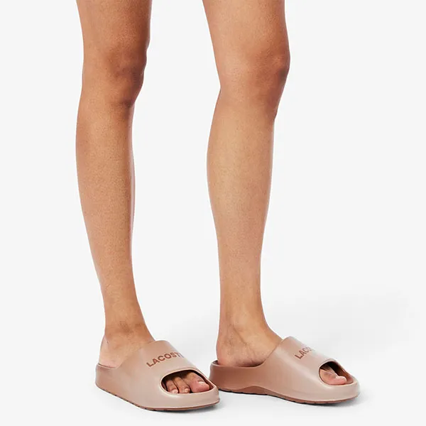 Dép Nữ Lacoste Women's Serve Slide 2.0 Brown 0100-LAC49CFA0028 Màu Nâu Size 3