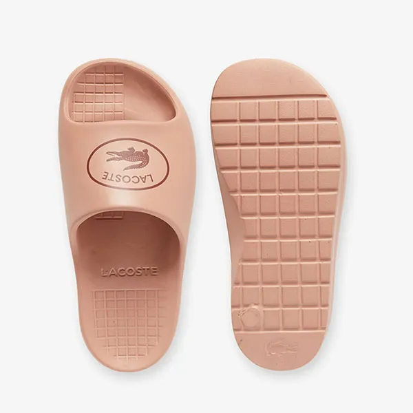 Dép Nữ Lacoste Women’s Serve Slides 2.0 Pink /Burgundy 49CFA0026-3T9 Màu Hồng Nâu Size 6