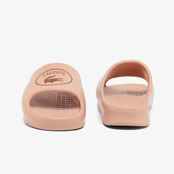 Dép Nữ Lacoste Women’s Serve Slides 2.0 Pink /Burgundy 49CFA0026-3T9 Màu Hồng Nâu Size 6
