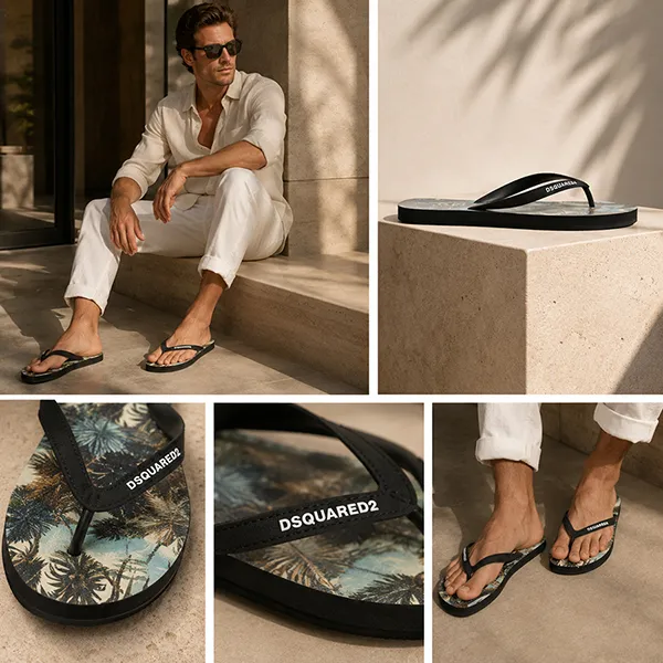 Dép Xỏ Ngón Nam Dsquared2 Forest Pattern FFM0001 17208755 M037 Phối Màu Size 39
