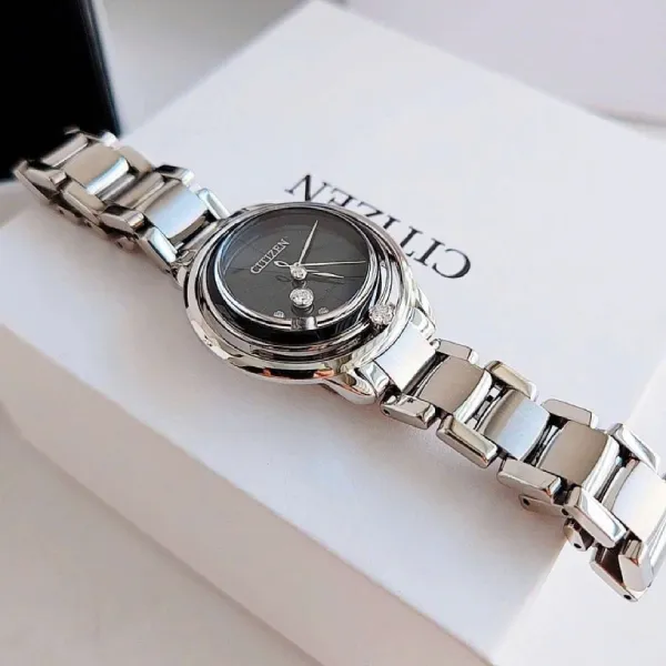 Đồng Hồ Nữ Citizen Eco-Drive Watch EW5520-50E Màu Đen Bạc