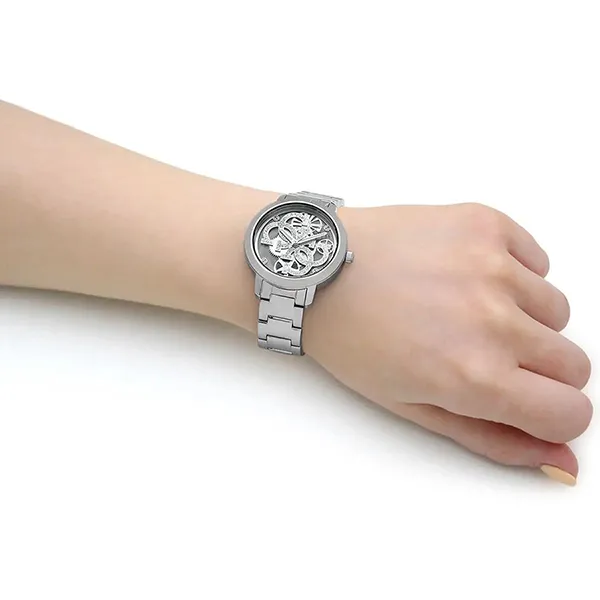 Đồng Hồ Nữ Guess Quattro Clear Skeleton Watch GW0300L1 Màu Bạc