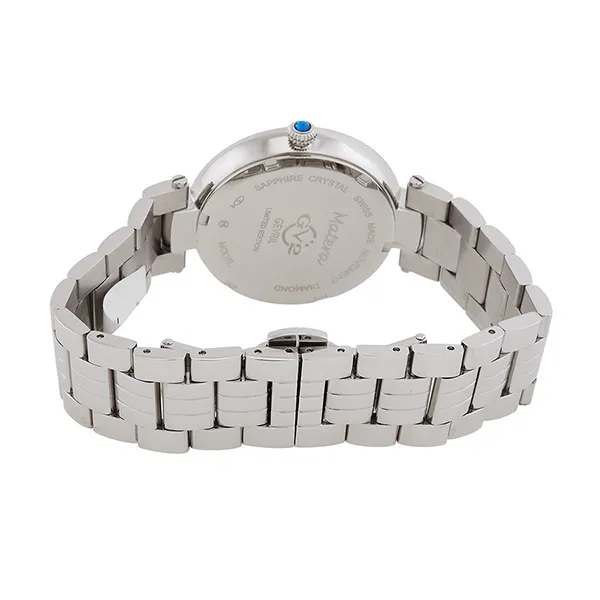 Đồng Hồ Nữ GV2 By Gevril Matera Diamond Watch 12800B Màu Bạc