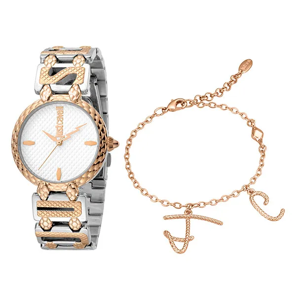 Đồng Hồ Nữ Just Cavalli Women's Watch Stainless Steel Strap 32mm WFJCQF00S32 0049 Màu Bạc Vàng