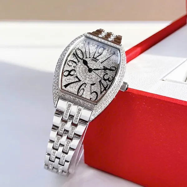 Đồng Hồ Nữ Kemil Ivanka Crystal Women’s Watch KM2601 36mm Màu Bạc