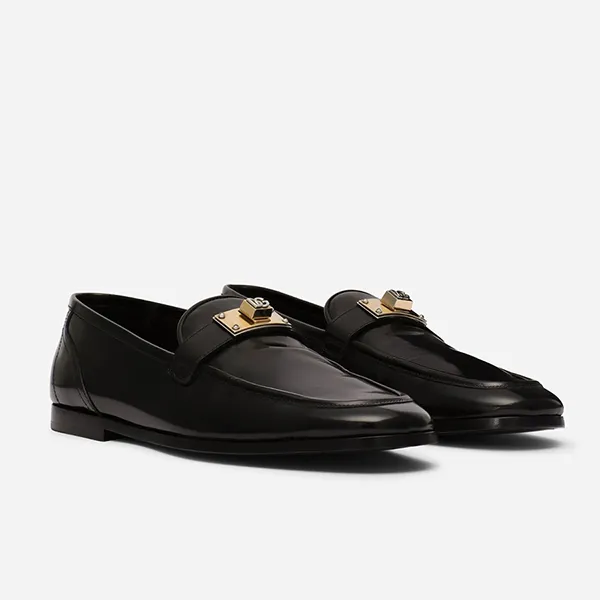 iày Lười Nam Dolce & Gabbana D&G Brushed Loafers A50489A120380999 Màu Đen Size 40