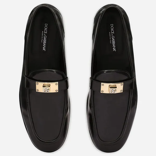 iày Lười Nam Dolce & Gabbana D&G Brushed Loafers A50489A120380999 Màu Đen Size 40