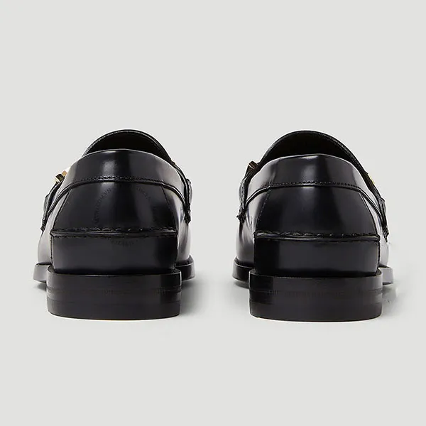 Giày Lười Nam Gucci Loafer Gold 699644 17X00 Màu Đen Size 40