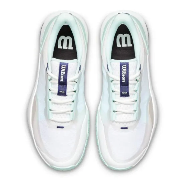 Giày Tennis/Pickleball Nữ Wilson Intrigue Tour OC White WRS340110 Màu Trắng Phối Xanh Size 36.5