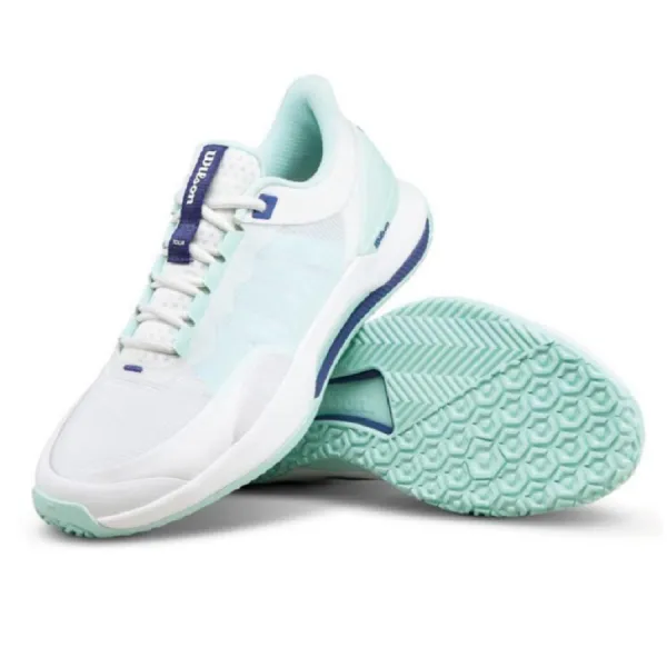 Giày Tennis/Pickleball Nữ Wilson Intrigue Tour OC White WRS340110 Màu Trắng Phối Xanh Size 36.5