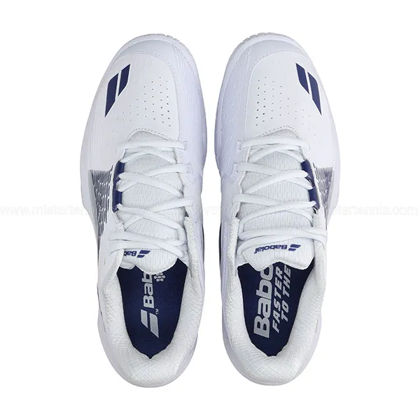 Giày Tennis/Pickleball Nam Babolat Propulse Storm White/Dark Blue 30F26442A-1069 Màu Trắng/Xanh Size 40