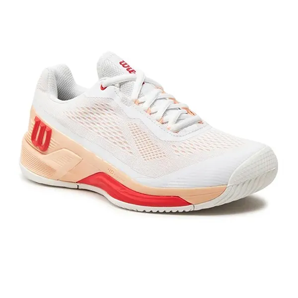 Giày Tennis/Pickleball Wilson Rush Pro 4.0 WRS332670 Màu Trắng/Đỏ Size 40