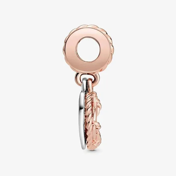Hạt Vòng Charm Pandora Anchor With Rope, Love And Heart Pendant 788940C01 Màu Bạc/ Vàng Hồng