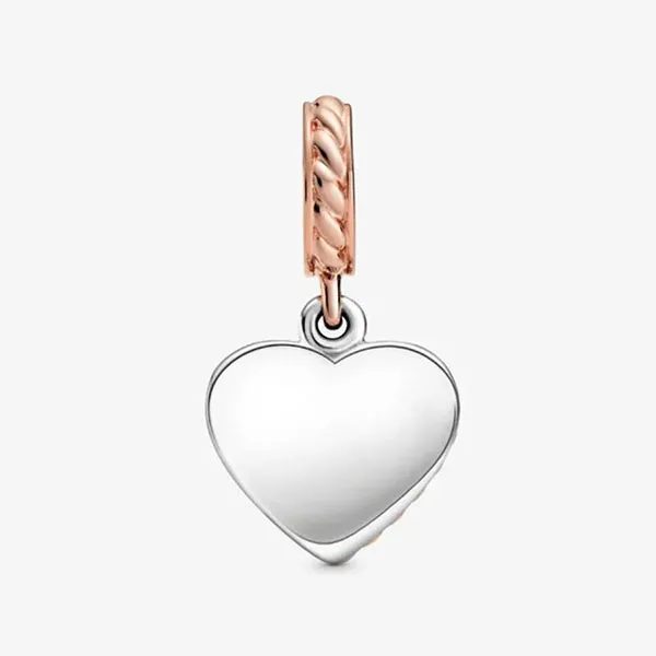 Hạt Vòng Charm Pandora Anchor With Rope, Love And Heart Pendant 788940C01 Màu Bạc/ Vàng Hồng