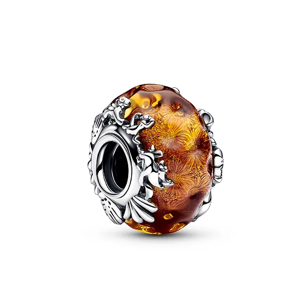 Hạt Vòng Charm Pandora Disney The Lion King Murano Glass 793252C00 Màu Nâu