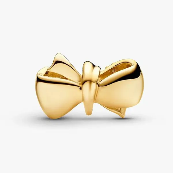 Hạt Vòng Charm Pandora Sparkling Bow 763442C01 Màu Vàng Gold