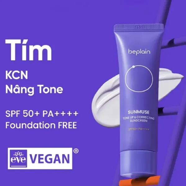 Kem Chống Nắng Nâng Tone, Làm Đều Màu Da Beplain Sunmuse Tone-Up & Correcting Sunscreen SPF50+ PA++++ 50ml