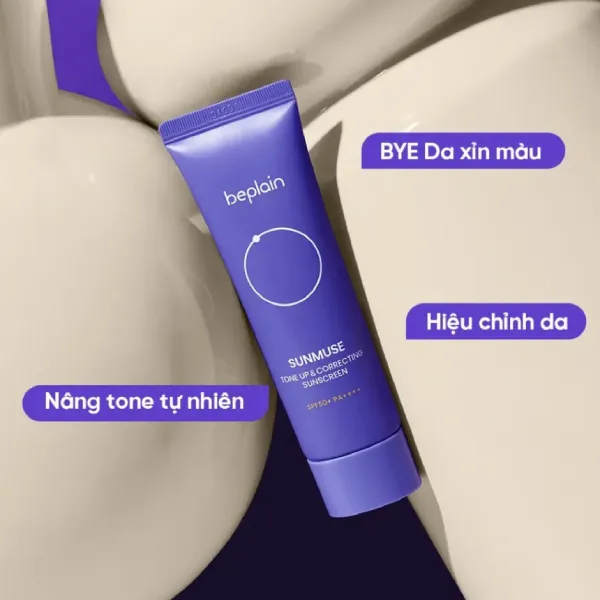 Kem Chống Nắng Nâng Tone, Làm Đều Màu Da Beplain Sunmuse Tone-Up & Correcting Sunscreen SPF50+ PA++++ 50ml
