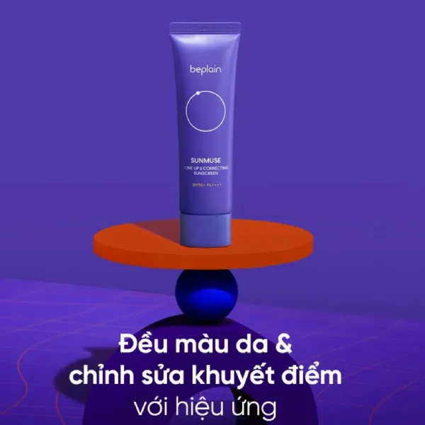 Kem Chống Nắng Nâng Tone, Làm Đều Màu Da Beplain Sunmuse Tone-Up & Correcting Sunscreen SPF50+ PA++++ 50ml