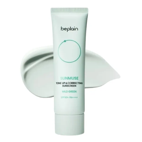 Kem Chống Nắng Nâng Tone, Làm Dịu Da Beplain Sunmuse Tone-Up & Correcting Mild Green Sunscreen SPF50+ PA++++ 50ml
