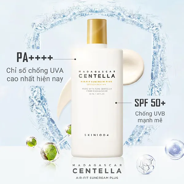 Kem Chống Nắng Skin1004 Madagascar Centella Air-Fit SunCream Plus SPF50+ PA++++ 50ml