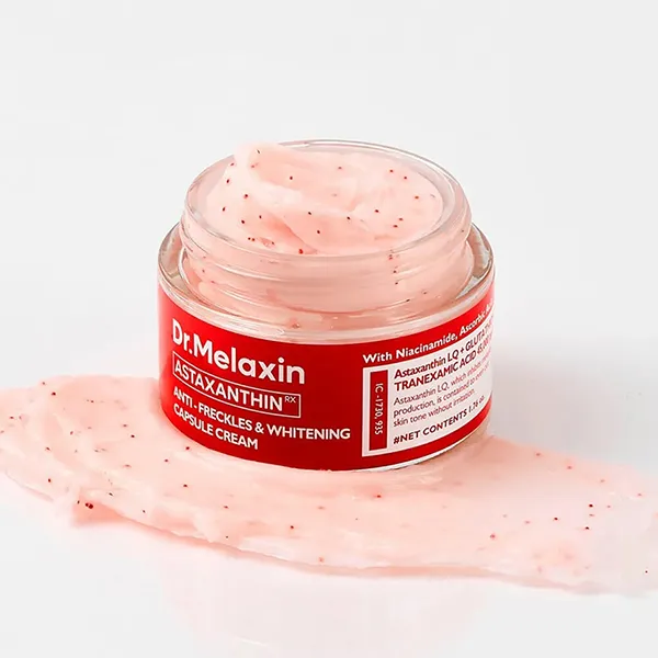 Kem Dưỡng Trắng Da Và Mờ Thâm Dr.Melaxin Astaxanthin Anti Freckles & Whitening Capsule Cream 50g