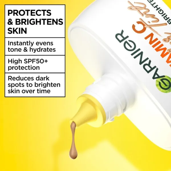 Kem Nền Chống Nắng Nâng Tông Garnier Vitamin C Wonder Tint SPF50 Medium 40ml