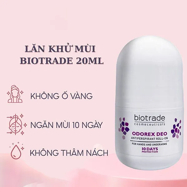 Lăn Khử Mùi Ngừa Mồ Hôi Biotrade Odorex Deo Roll On 20ml