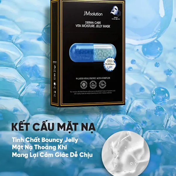 Mặt Nạ Dưỡng Ẩm Da JM Solution Derma Care Vita Moisture Jelly Mask 30ml (Bản Xanh Dương)