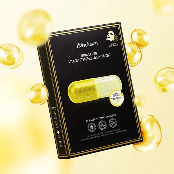 Mặt Nạ Dưỡng Ẩm Da JM Solution Derma Care Vita Whitening Jelly Mask 30ml (Bản Vàng)