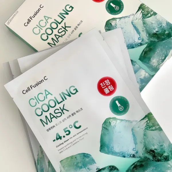 Mặt Nạ Giấy Hạ Nhiệt Da Nhạy Cảm Cell Fusion C CICA Cooling Mask (Hộp 5 miếng)