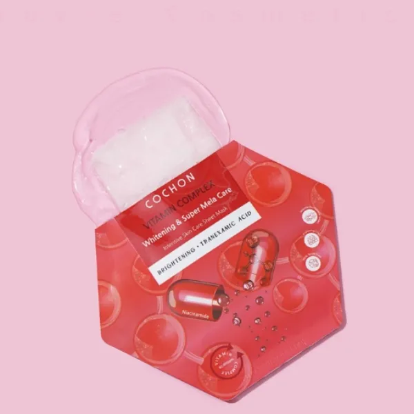 Mặt Nạ Hỗ Trợ Làm Sáng Và Giảm Nám Petit Cochon Whitening & Super Mela Care (Hộp 10 Miếng)