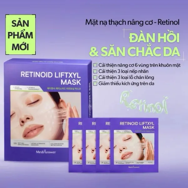 Mặt Nạ Thạch Hỗ Trợ Nâng Cơ MediAnswer Re Liftxyl Mask (Hộp 4 Miếng)